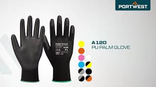 Portwest A120  PU Palm Glove  EN [upl. by Strain158]