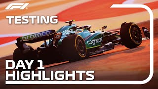 Day 1 Highlights  F1 PreSeason Testing [upl. by Lynad]