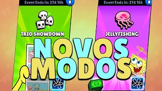 Joguei os NOVOS MODOS do Brawl Stars Jellyfishing e Trio Showdown [upl. by Arraik]