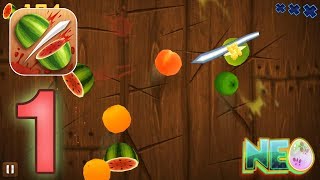 Fruit Ninja Gameplay Walkthrough Part 1  Slicing Fruit iOS Android [upl. by Cello462]