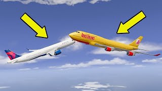 Russian Airbus A380 Emergency Landing at Airport After a Runway Accident GTA V [upl. by Allemrac]