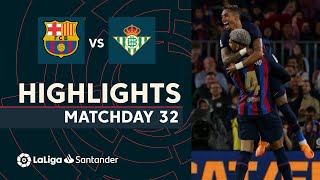 Resumen de FC Barcelona vs Real Betis 40 [upl. by Enilauqcaj]