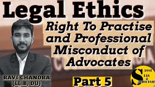 Right to Practise and Misconduct of Advocates under Advocates Act 1961 law lawyer advocate [upl. by Aliemaj]