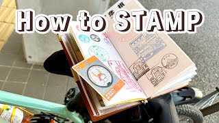 【手帳の中身】色んな場所でたくさんのスタンプをGETして旅ノートを作る方法を紹介㊙️ travelers notebookplotter [upl. by Heller]