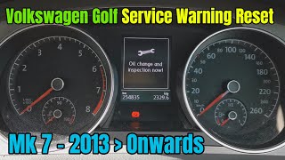 How To Reset Oil Service amp Inspection Warnings  Volkswagen Golf MK7 [upl. by Ael]