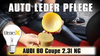 Auto Leder Reinigen und Pflegen am Beispiel AUDI 80 Coupé [upl. by Judsen641]