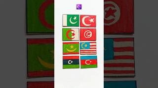 All crescent 🌙 flags  we love Palestine 🇵🇸 freepalestine algeria pakistan turkey tunisia [upl. by Analihp]