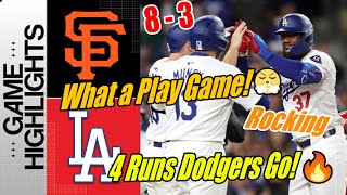 4 Runs Dodgers Go What a Play Game 🔥 [upl. by Aihsat]