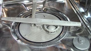 How to repair a dishwasher not draining cleaning  troubleshoot Whirlpool Kitchenaid [upl. by Grizel304]