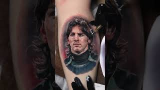 Victoria Lee  Color Realism Tattoo Messi shorts tattoo messi [upl. by Decima71]