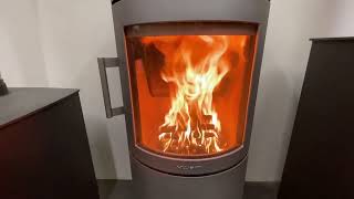 Hwam 3740c Wood Burning Stove free standing cylinder low dtc  Natural Heating [upl. by Reinal152]