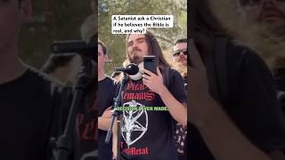 A Satanist ask a Christian if he believes the Bible is real and why apologetics apologeticsguy [upl. by Lole192]