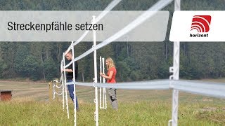 Weidezaun  Zaunpfähle setzen Mobilzaun [upl. by Beutner]