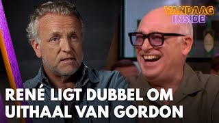 René ligt dubbel om uithaal van Gordon aan zijn adres Laat dat begin nog even zien [upl. by Aham]