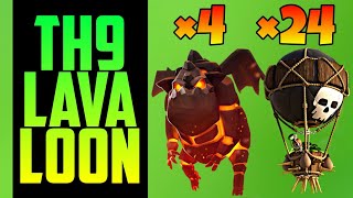 TH9 LavaLoon Lava Hound  Balloon War Attack Strategy  Part 9  Clash of Clans [upl. by Addis]