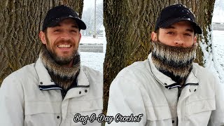 Crochet Cowl Neck Warmer tutorial  Dapper Outdoorsman Cowl [upl. by Neleb149]