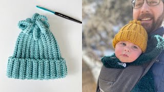 Crochet Ribbed HDC Fun Fringe Hat [upl. by Cottle59]