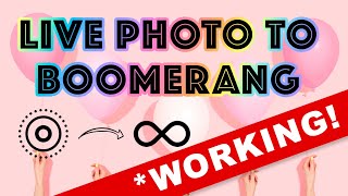 How To Turn A Live Photo Into A Boomerang  WORKING Instagram Story 2022 [upl. by Bluhm]