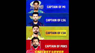 👑 IPL Team Captain 2024 shorts ipl ipl2024 trending viralvideo cricket cricketlover [upl. by Gurango281]