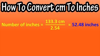 Convert 78 Inch to Centimeters 78 in to cm [upl. by Yrocaj]