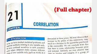 Correlation  full chapter   isc economics  class 11  20202021 session [upl. by Hescock]