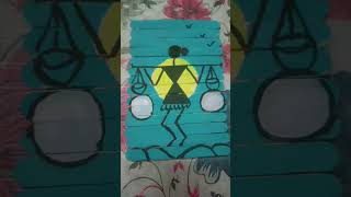 warli artwall decor artwarli paintingindian artshorts short feed ytshorts [upl. by Mairim430]