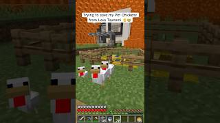 Saving my Chickens from a Lava Tsunami in Minecraft minecraft [upl. by Aisaim81]