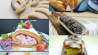 Desserts Rezepte Compilation shorts cheesecake Erdbeerrolle Churros Karpatka Schokokekse [upl. by Alimaj983]