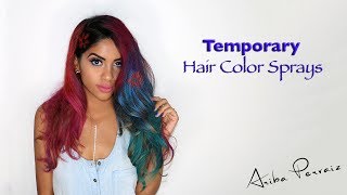 Temporary Hair Color Sprays Bright and Vibrant 😯  HAIR TUTORIAL  ARIBA PERVAIZ [upl. by Richela531]