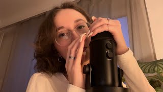 ASMR cupped inaudible whispering with nail tapping and bare mic scratching [upl. by Lishe864]