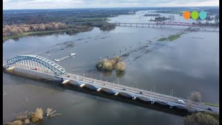 Hoogwater in de IJssel bij Zwolle 2023 [upl. by Anilegnave489]