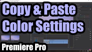 How to copy color settings from one clip to another Premiere Pro Lumetri Color [upl. by Elehcir378]