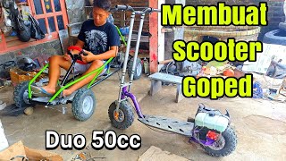 Membuat Goped Skuter Bermesin 50cc [upl. by Chee615]