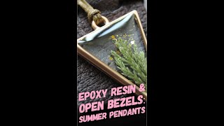 5 Epoxy Resin amp Open Bezels Pendants DIY Shorts [upl. by Gnod]