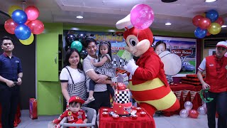 Chris Raians 1st Birthday Highlights  Jollibee Araneta Square [upl. by Fanchie866]