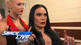 Lana tries to make Tamina ravishing SmackDown LIVE Fallout Sept 26 2017 [upl. by Aissilem]