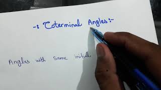 Coterminal Angles  what is coterminal angles  Hindiurdu [upl. by Harmony483]