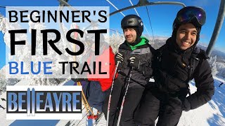 Beginners First Blue Trail Snowboard and Skis [upl. by Areem]