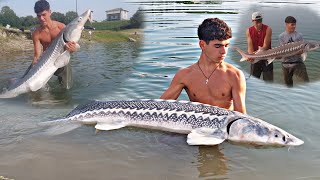 PESCA dei BELLISSIMI STORIONI del lago SGAGNA [upl. by Asserac408]