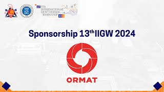 Sponsorship 13th IIGW 2024 ORMAT [upl. by Eniamor]