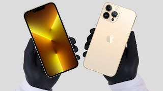 Apple iPhone 13 Pro Max Gold Unboxing  Gameplay  ASMR [upl. by Aitercal]