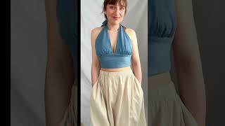 Sew The Halter Neck Top with free pattern [upl. by Doane363]