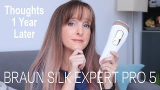 Braun Silk Expert Pro 5 IPL Does it Work  One Year Later [upl. by Yalc]