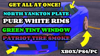 How To Get Blank NorthYankton PlateWhite RimesGreen Tint WindowPatriot Tire Smoke XBOXPS4PC [upl. by Inez]