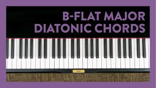 Bflat Major Diatonic Chords  Piano Lesson 206  Hoffman Academy [upl. by Ardnaik921]