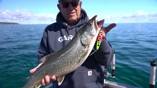 St Ignace Lake Trout Fishing  Fishermans Digest [upl. by Barbi18]