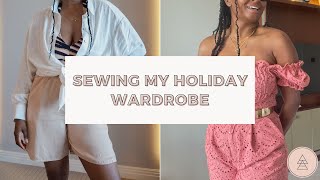 SEWING MY HOLIDAY WARDROBE in 5 days [upl. by Luciano]