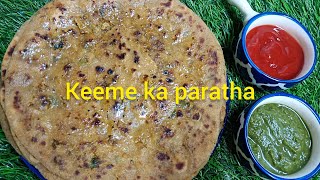 keema paratha  easy and quick keeme ke parathe  beef keema paratha [upl. by Haimehen]