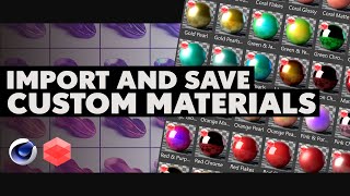 Import And Save Custom Redshift Materials In Cinema 4Ds Asset Browser [upl. by Whang]