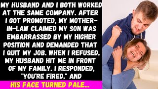 I got promoted and my MIL said my son felt embarrassed by my higher position I refused and [upl. by Efron59]